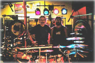 Drummer Michael Bettine w/King Kase Co. Owner Mark Sloan